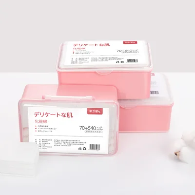 Factory Sale 610Pcs Cotton Pads, Multi-Functional Makeup Remover Wipes, Disposable Facial Skincare Tissues Custom Pack