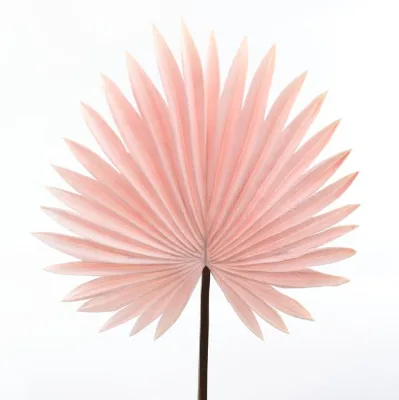 High Quality pink Artificial PU Palm Leafs for Home Decor