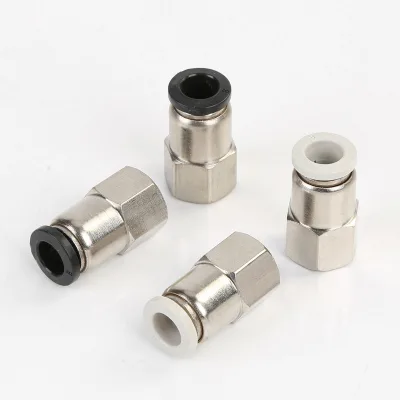 New Pneumatic Quick Connector PCF Series R Thread Female Thread Straight Through Inch air Tube Quick Insertion