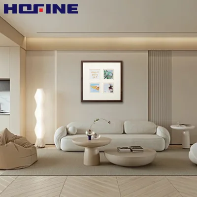 HOFINE Popular promotional Excellent MDF paper wrapped 3-hole wall decoration photo frame