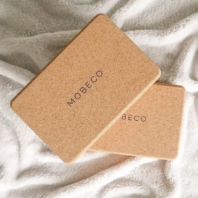 Eco-friendly Non-slip Eco-friendly Fitness Equipment for Natural Stretching Workout Yoga Block High Density Cork Yoga Block
