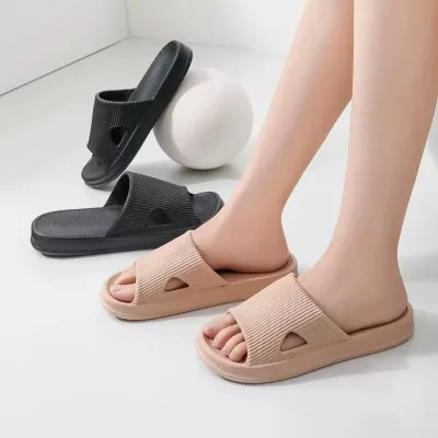 Custom Summer Women's New Thick Soled Indoor and Outdoor Shoes Silent Non-slip EVA Slippers Men Woman House Slippers