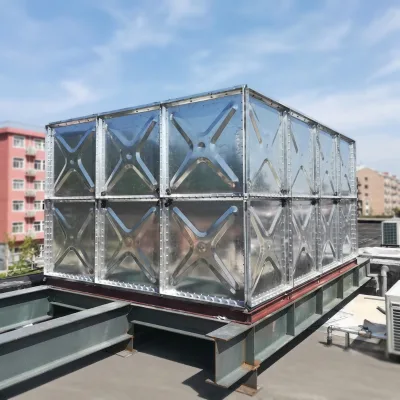 Hot Dipped Galvanized Water Tank Pressed Steel Panel 1000 20000 30000 150000 Liter Litre Gallon Cubic HDG Steel Water Tank