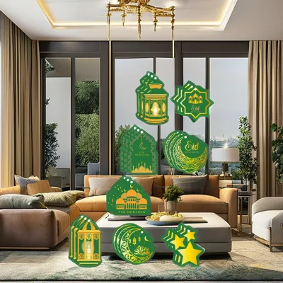 Spiral Hanging Paper Decoration for Eid Mubarak and Ramadan Festive Gifts for Muslim Party