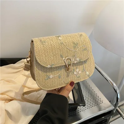 Trendy PU Mini Bag for Women Winter 2026 Lace-Woven Shoulder/Crossbody Bag with Flap-Style Closure