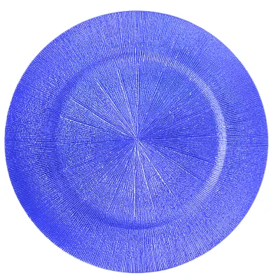 Wholesale Custom Electroplating PP Divergent Design Charger Plate for Western Restaurant Hotel Banquet Decoration Dishes Plates