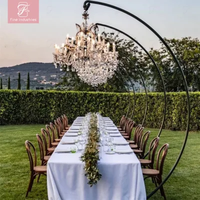 Customized Iron Chandelier Gold/White Luxury Wedding Party Stage Decorative Lights with Customized Size