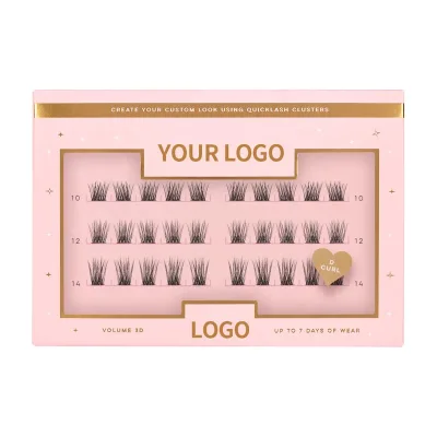 Private Eyelash Clusters Diy Kits Super Fine Band Lashes Easy Wear Individual Eyelash Pre-Bonded Cluster Lashes