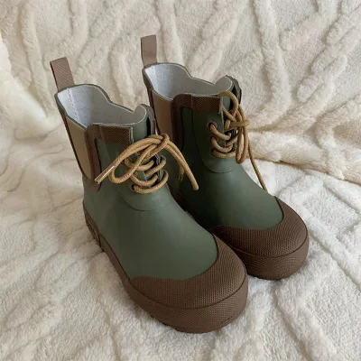 Long Cut Handle Rain Boots Anti-skid Rubber Boots Cheap Price Gumboots