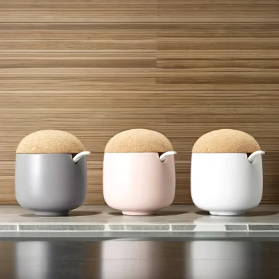 Wholesale Popular Mushroom Shape Ceramic Fancy Spice Canister Jar / Decorative Jars with Lid