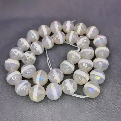 Wholesale Bangmingwei Rainbow Crystal Lampwork & Glass Small Faceted Loose Beads Electroplated Beads for DIY Jewelry Bracelets