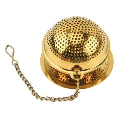 304 Stainless Steel Mesh Tea Infuser with String for Loose Tea Home Use 5 CM High Quality Three Colors