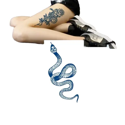 Custom Wholesale Eco-Friendly Realistic 100% Safe Non-toxic Juice Long Lasting Waterproof Semi-permanent Paper Tattoo Sticker