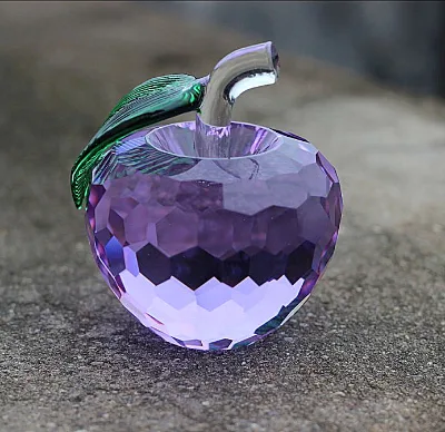Office Desktop Decor 3d Crystal Paperweights Apple Ornaments Crystal Apple Crafts