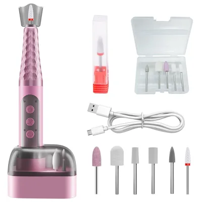 Cordless Electric Nail Grinder 6 Speed Ajustable Professional Nail Drill for Nail Polishing Rechargeable Manicure Tool