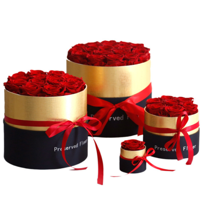 New Trend Beautiful Charming Color Saint Valentin Preserved Rose Flower Valentine's Day Gift Box