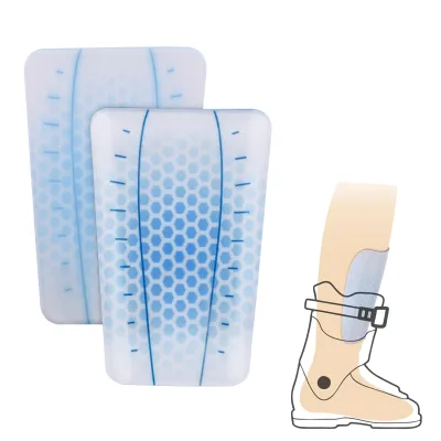 Gel Snowboard Shin Pad&Ski Shin Guards, Washable Reusable Ski Boot Protector Pads, Protective Shin Pads for Skiing, Snowboarding