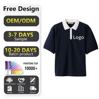 Solid Pattern Casual Knitted Breathable Anti-Wrinkle and Anti-Pilling Weave Polo Shirt