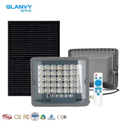 Convex Curved Wide Beam Solar LED Flood Light Outdoor 100W IP67 Aluminum Tempered Glass Lens Super Bright Garden Security Lamp