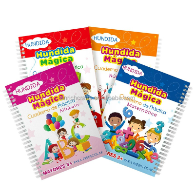 Spanish Version Children groove Calligraphy Exercise Book Preschool Kids Writing Training Magic Calligraphy Practice Book