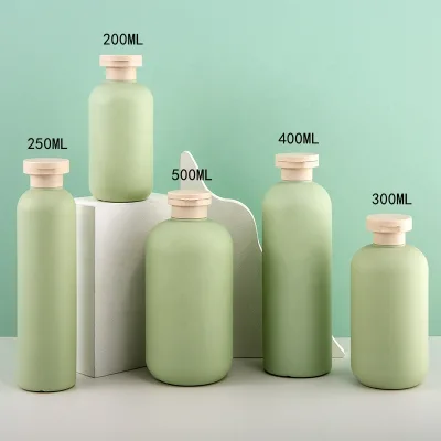 Hot Selling Round Pressed Lotion Bottle with Flip Cap Refillable Plastic Travel Bottles Pet Body Wash Bottle