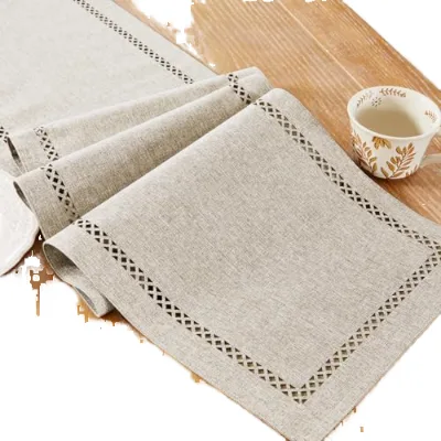 Polyester Rustic Geometric Hollow Farmhouse Style 13x72 Inch Table Runner Autumn Thanksgiving Decorations