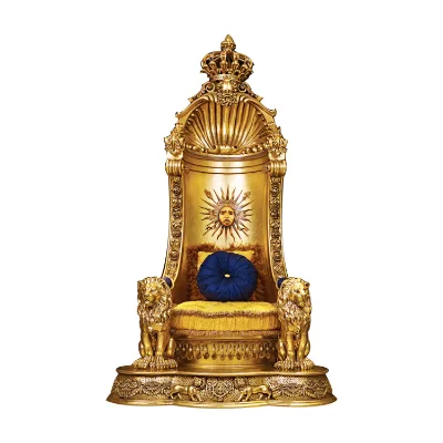 Wedding Solid Wood Royal Chair Groom and Bride Luxury High Back Golden king Chair Throne Chairs