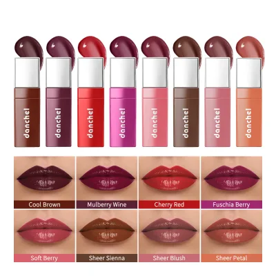 Danchel Long-Lasting Glossy Lip Gloss Moisturizing Plump Dewy Radiant korean Lip Gloss