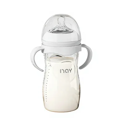 Baby Bottle Newborn Infant Anti-Colic Breast-Feel Design Arc Type Solid Wide-Neck PP Bottle 125ml/240ml/330ml