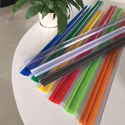 2023 New Wholesale Custom Clear PVC Extrusion Profile Self-Adhesive Shelf Label Display Data Label Strip for Supermarket Shelf