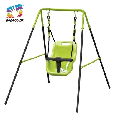 Kids Outdoor Garden Playground Swing Chair Set with Safety Belt W01D292