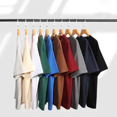 100% Cotton Mens T Shirts High Quality Logo Printed Casual Solid Style Knitted Fabric