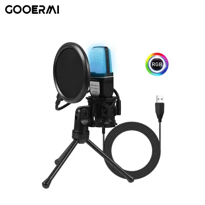 SF666 Usb Microphone Rgb Gaming Microphone for Pc Rgb