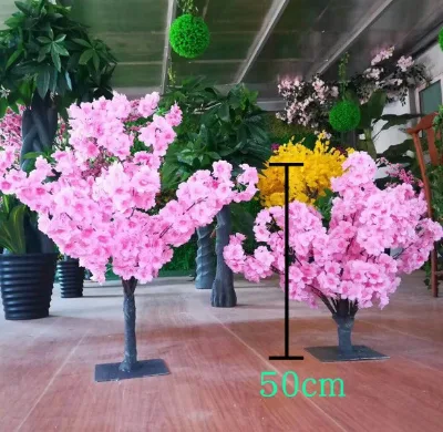 Wholesale Customized Decorative Artificial Sakrua Tree Peach Blossom Flower Tree for Home Wedding Decoration
