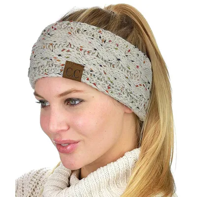 Hot Headbands for Women Winter Warm Cable Knit Ear Warmer Thick Head Wrap Warm Knit Headband