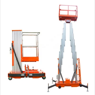 10m 12 m CE Certificate Standard Man Lift Single Dual Mast Aluminum Aerial Work Platform