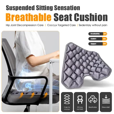 3D Air Pressure Relief Travel Cushion Inflatable TPU Seat Cushion Portable & Travel-Friendly for Outdoor