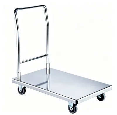 Heavy Duty Stainless Steel Detachable Trolley Big Size Mobile Flat Handcart with Platform for Industry & Warehouse Use