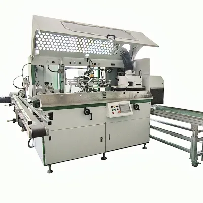High Quality Single Color Cylindrical Screen Printing Machine New Condition with Automatic Curved Screen Printer Assembly Line