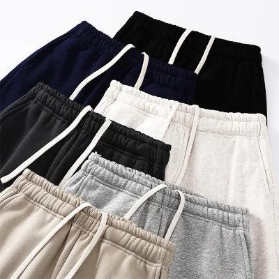 Men's High Quality Luxury Cargo Drawstring Waist Custom Logo Oversized Wide Leg Casual Waterproof Breathable Polyester/Cotton