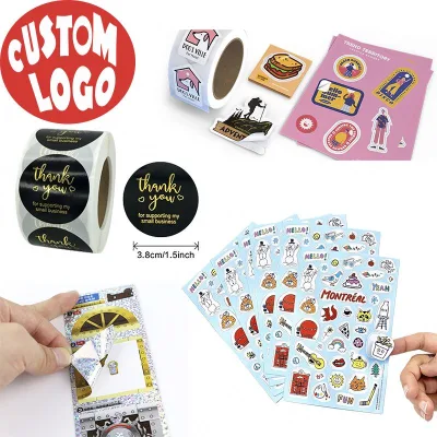 Vinyl Stickers Printing Adhesive Printing Adhesive Packaging Label Stickers Sticker Sheets Custom