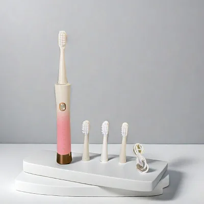 Slim Waist Shape 6 Vibration Modes USB Charging Waterproof Soft Bristle Sonic Electric Toothbrush