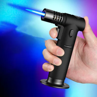 Wholesale Custom 3 in One Cigar Single Torch Lighters One Jet Flame Multifunction Lighter Gift Box Packing Lighter