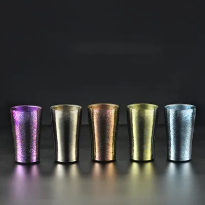 Double Layer Pure Titanium Cup for Outdoor Camping and Portable Beer Water Cup Healthy, Antibacterial Titanium Drinkware
