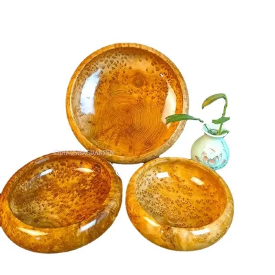 Wholesale High Quality  Fruits Handcraft Wood   Vintage Decorative Bowl Round Serving Bowl