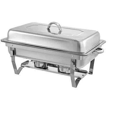 Wholesale Competitive Cheap Price Economic Folding Chafer Stainless Steel  Chafing Dishes 8 Quart Full Size Pan