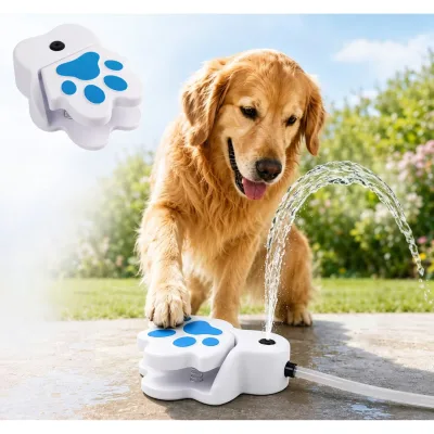Step On Dog Water Fountain with Sprinkler and Spray for Outdoor Garden Lawn Interactive Pet Toy
