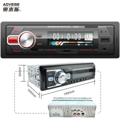 AOVEISE Brand Stocked Car Audio Stereo 12V 1 DIN FM/AM/DAB Radio Car MP3 Player Screen Display Cheap Red Light Welcome SKD Parts