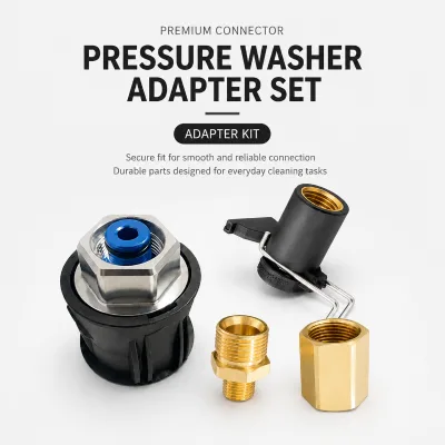 Pressure Washer Quick Connect Adapter Set, Secure Leak Free Fittings, Heavy Duty Connector Kit for High Pressure Cleaning Tools