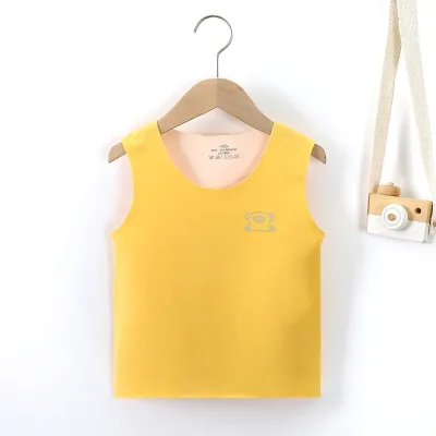Cartoon Cotton Sleeveless Undershirts for Boys and Girls Casual Vest for Autumn Winter Children's Underwear